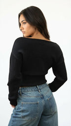 Classic Off-Shoulder Knit Top