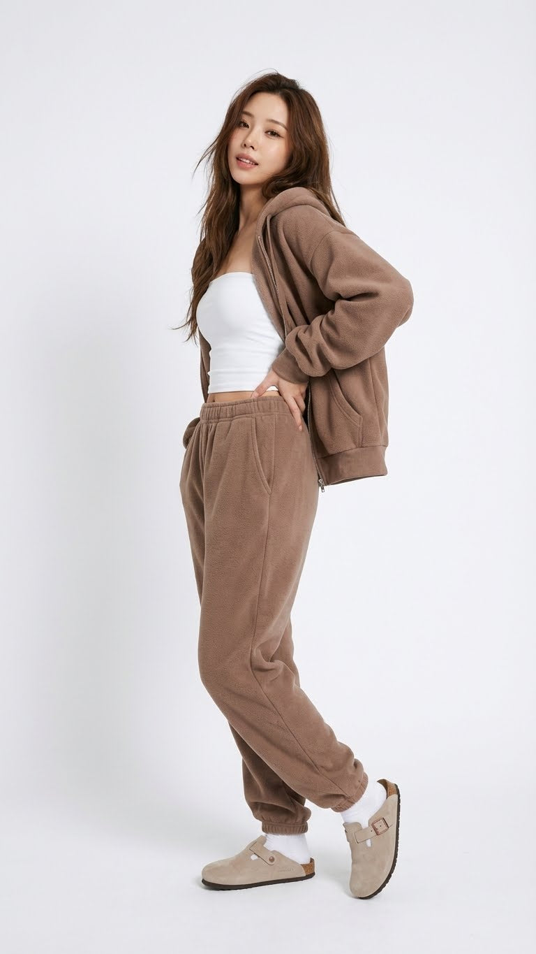 Campus Plush Oversized Zip Hoodie