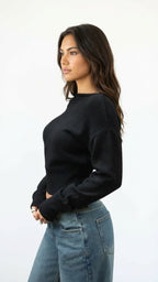 Classic Off-Shoulder Knit Top