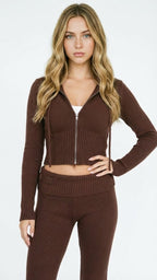 Cropped SoftZip Hoodie & Lounge Set